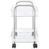 vidaXL Opbergtrolley 2-laags 37x28x43,5 cm acryl transparant