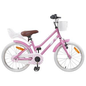 vidaXL Kinderfiets 18 Inch voor 5-7 jaar Lichtroze