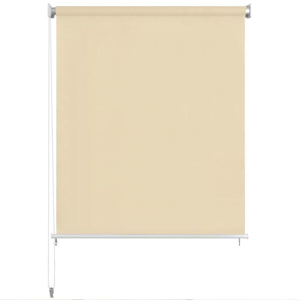 vidaXL Rolgordijn voor buiten 240x140 cm crème