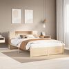 vidaXL Bed met boekenkast zonder matras massief grenenhout 160x200 cm