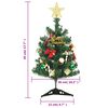 vidaXL Kunstkerstboom met verlichting mini 20 LED's 45 cm groen