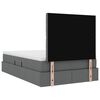 vidaXL Opslag bed met matras met matras Donkergrijs 120 x 190 cm Stof