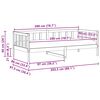vidaXL Dagtbed met matras met hoofdeinde Wasbruin en Wit 90 x 200 cm