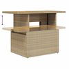 vidaXL 9-delige Loungeset met kussens poly rattan beige