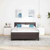 vidaXL Boxspringbed met matras Donkerbruin 140 x 190 cm Stof