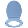 vidaXL Toiletbril soft-close ovaal blauw