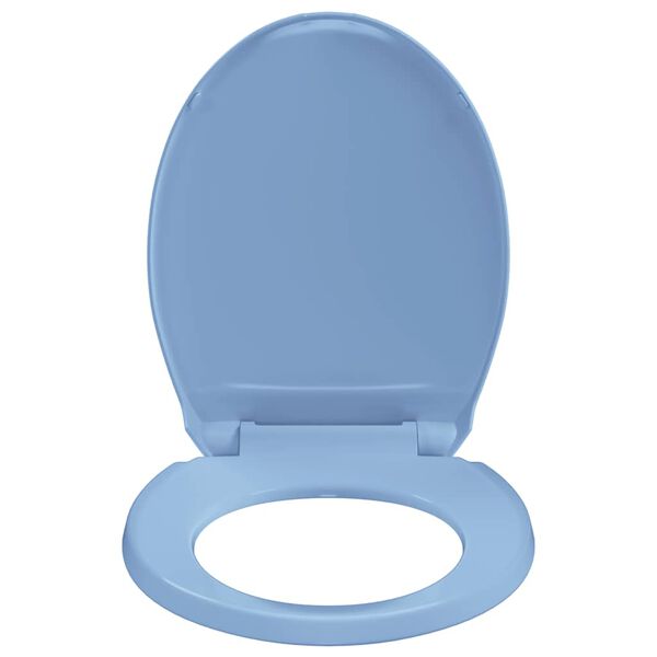 vidaXL Toiletbril soft-close ovaal blauw
