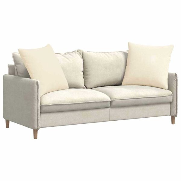 vidaXL Sofa Kussens 2 stuks Cr&egrave;me 60 x 60 cm Cordstof