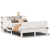 vidaXL Bed met boekenkast zonder matras grenenhout wit 150x200 cm
