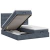 vidaXL Ottoman bed met matras met hoofdeinde 2 st Donkergrijs Fluweel