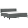 vidaXL Boxspringbed met matras Donkergrijs 200 x 180 cm Polyester