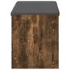 vidaXL Halbank met kussen met plank Gerookte Eik 83 x 38 x 45 cm