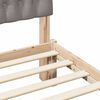 vidaXL Bedframe met hoofdeinde Taupe 140 x 190 cm Massief grenenhout