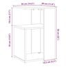 vidaXL Bijzettafel 36x30x56 cm bewerkt hout artisanaal eikenkleurig