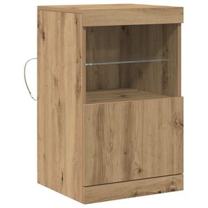 vidaXL LED Sideboard Artisan Eiken 41 x 37 x 67 cm Bewerkt hout