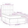 vidaXL Boxspring met matras en LED fluweel donkerblauw 120x190 cm
