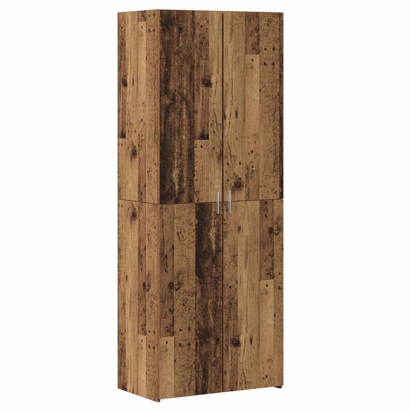 vidaXL Highboard Oud hout 70 x 42,5 x 185 cm Bewerkt hout