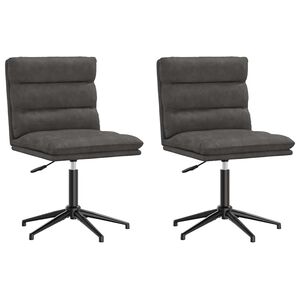 vidaXL Eetkamerstoelen 2 st kunstleer zwart