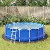 vidaXL Zwembadgrondzeil &Oslash;428 cm polyester geotextiel lichtgrijs