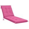 vidaXL Ligstoel Kussen GEMERT 100% Polyester Roze 190 x 50 x 9 cm