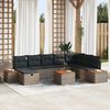 vidaXL Tuin Sofa Set met kussen 9 pcs Grijs Poly riet