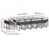 vidaXL 15-delige Tuinset met kussens poly rattan beige