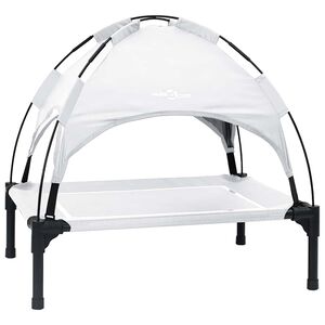 vidaXL Hondenbed 63 x 49,5 x 60 cm Staal Zilvergrijs