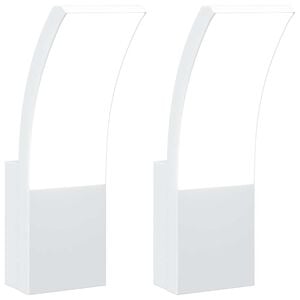 vidaXL Buitenwandlampen 2 st LED gegoten aluminium wit