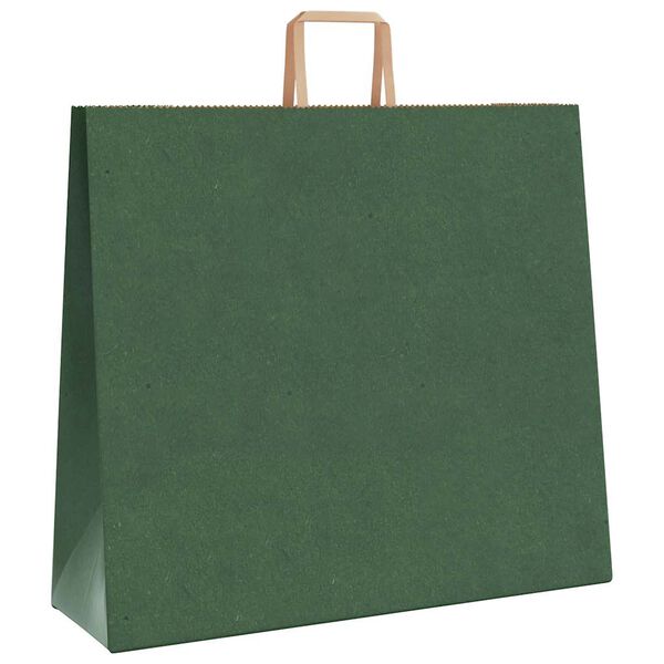 vidaXL Papieren zakken 50 st met hengsels 54x15x49 cm groen