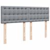 vidaXL Boxspring met matras stof lichtgrijs 160x200 cm