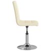 vidaXL Eetkamerstoelen 4 st draaibaar stof cr&egrave;mekleurig