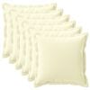 vidaXL Kussensloop 6 st HOUTEN Cr&egrave;mekleurig 80 x 80 cm Polyester