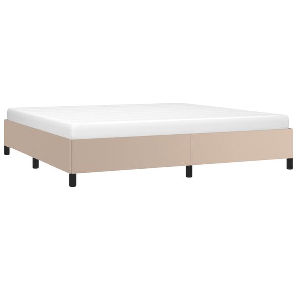 vidaXL Bedframe kunstleer cappuccinokleurig 200x200 cm