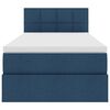 vidaXL Opbergbed met LED met matras met LED Blauw 90 x 190 cm Stof