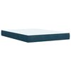 vidaXL Boxspring met matras fluweel blauw 160x200 cm