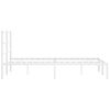 vidaXL Bedframe met hoofdbord metaal wit 135x190 cm