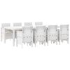 vidaXL Tuin Eetset 9 pcs Lichtgrijs Polypropyleen