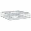 vidaXL Gabion Verhoogd Bed Zilver 100 x 100 x 20 cm