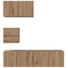 vidaXL Tv-meubelset Wandgemonteerd 4 pcs Artisan Eiken Bewerkt hout