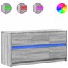 vidaXL Tv-meubel met LED 100x34x50 cm bewerkt hout grijs sonoma eiken