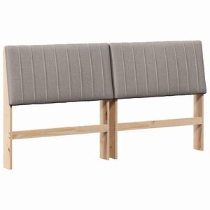vidaXL Gestoffeerd hoofdbord Taupe 200 cm Massief grenenhout