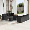 vidaXL Tuin Sofa Set met kussen met opslag Zwart 80 x 80 x 71 cm