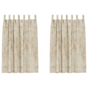 vidaXL Velvet Gordijnen 2 st Cr&egrave;me 175 x 140 cm Fluweel