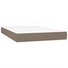 vidaXL Boxspring met matras stof taupe 120x200 cm