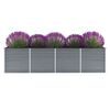 vidaXL Plantenbak verhoogd 320x80x77 cm gegalvaniseerd staal grijs