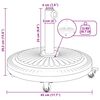 vidaXL Parasolvoet Zwart &Oslash;38-48 mm PE en beton en ijzer