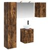 vidaXL Badkamerkastenset 5 pcs Gerookt eiken 40 x 10,5 x 60,5 cm