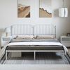 vidaXL Bedframe met hoofdbord metaal wit 193x203 cm