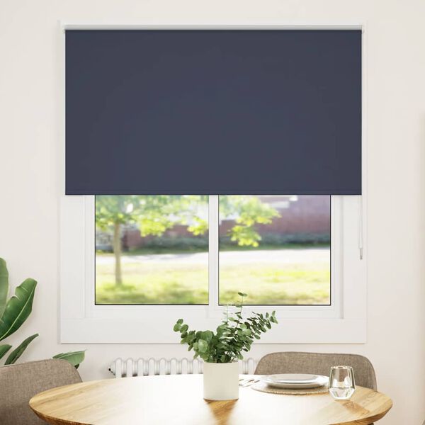 vidaXL Rolgordijn verduisterend 130x150 cm stofbreedte 126,6 cm blauw