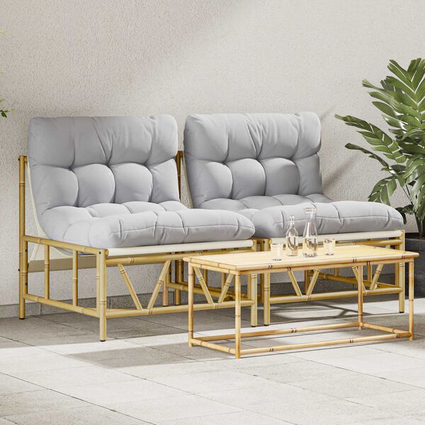 vidaXL Tuinstoel 2 pcs Lichtgrijs 75 x 75 x 71 cm Staal